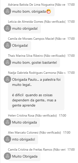Feedback de participante
