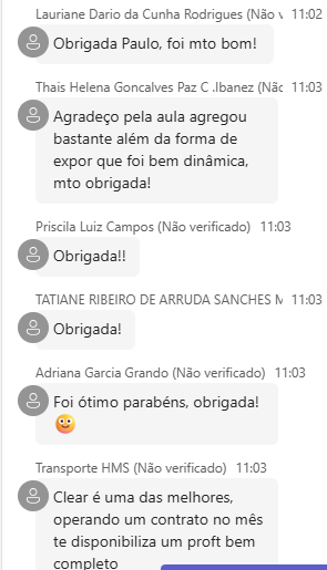 Feedback de participante