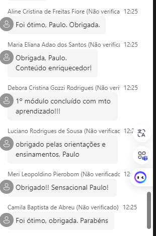 Feedback de participante - Campinas
