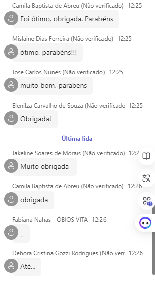 Feedback de participante - Campinas