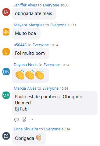 Feedback de participante - Santos
