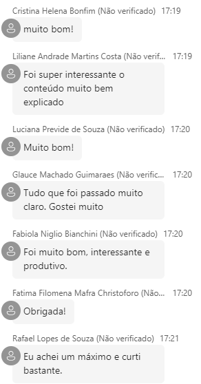 Feedback de participante